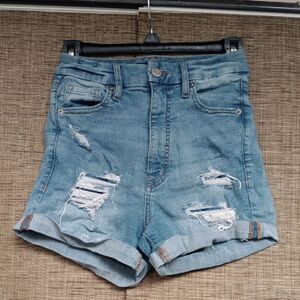 Aeropostale Light Blue Distressed Jean Shorts